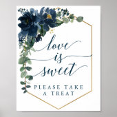 Royal Navy Hochzeitssign Liebe ist süß Poster (Vorne)