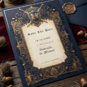 Royal Navy Moody Celestial Medieval Crest Save The Date