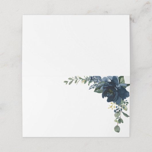 Royal Navy Wedding Platzkarte (Außenseite Aufgefaltet)