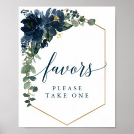 Royal Navy Wedding Sign Favorits Poster