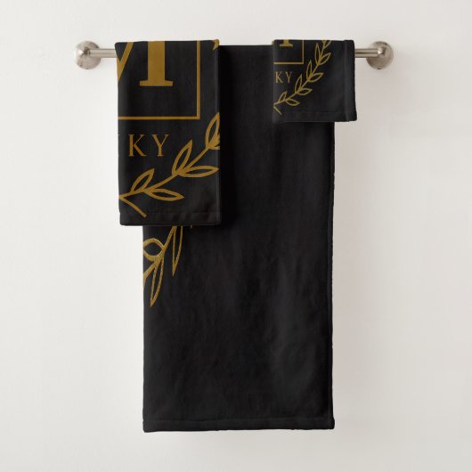 "Royal NMKY Emblem – Monogram M Crest Design" Badhandtuch Set (Insitu)