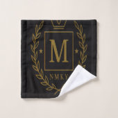 "Royal NMKY Emblem – Monogram M Crest Design" Badhandtuch Set (Waschlappen)