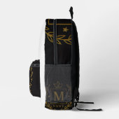 "Royal NMKY Emblem – Monogram M Crest Design" Bedruckter Rucksack (Rechts)