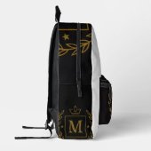 "Royal NMKY Emblem – Monogram M Crest Design" Bedruckter Rucksack (Links)