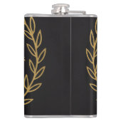 "Royal NMKY Emblem – Monogram M Crest Design" Flachmann (Rückseite)