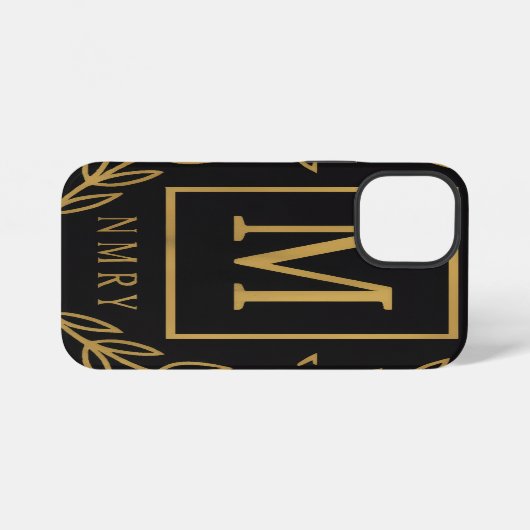"Royal NMKY Emblem – Monogram M Crest Design" iPhone Hülle (Rückseite (Horizontal))