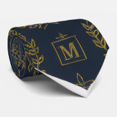 "Royal NMKY Emblem – Monogram M Crest Design" Krawatte (Gerollt)
