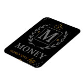 "Royal NMKY Emblem – Monogram M Crest Design" Magnet (Linke Seite)