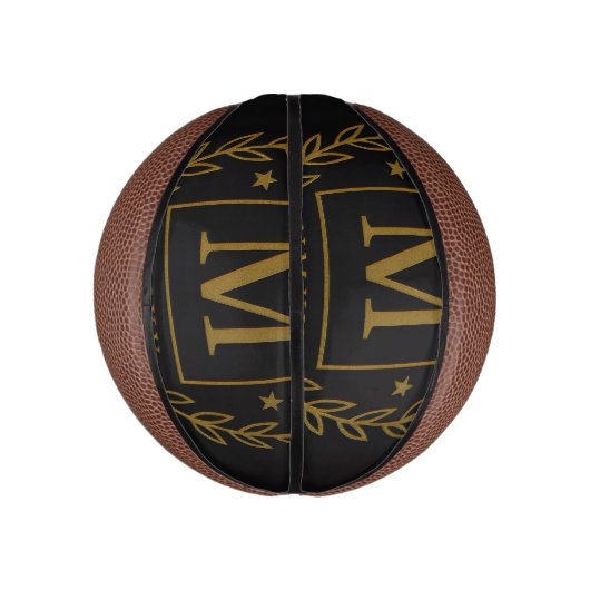 "Royal NMKY Emblem – Monogram M Crest Design" Mini Basketball (Vertikal)