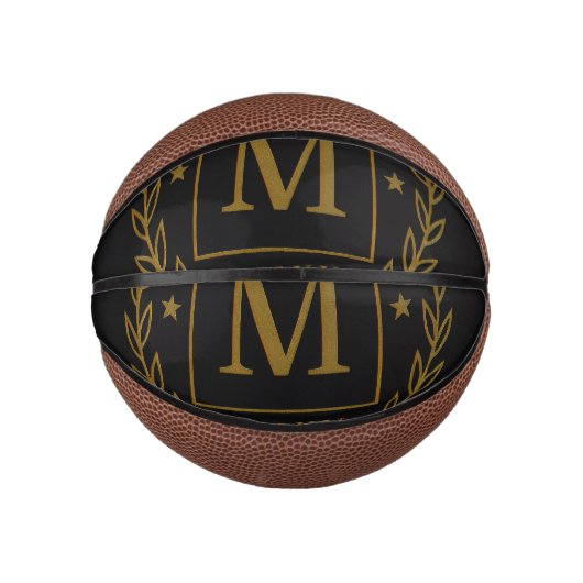 "Royal NMKY Emblem – Monogram M Crest Design" Mini Basketball (Vorderseite)
