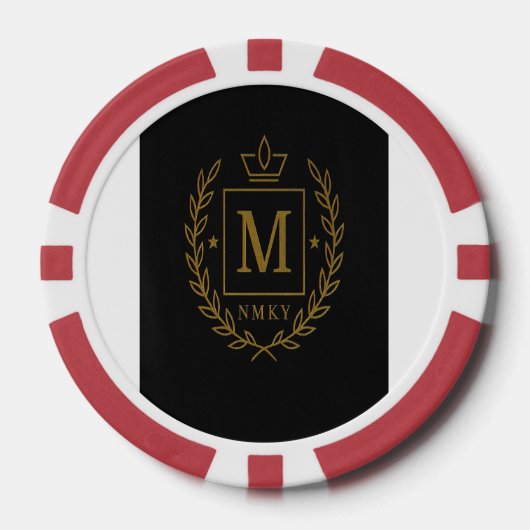 "Royal NMKY Emblem – Monogram M Crest Design" Pokerchips (Vorderseite)