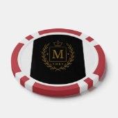 "Royal NMKY Emblem – Monogram M Crest Design" Pokerchips (Einzeln)