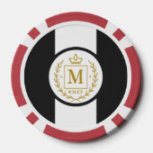"Royal NMKY Emblem – Monogram M Crest Design" Pokerchips (Rückseite)