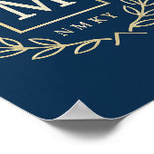 "Royal NMKY Emblem – Monogram M Crest Design" Poster (Ecke)