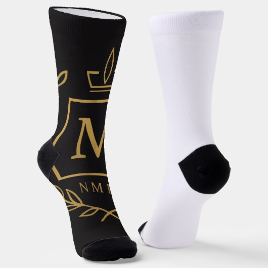 "Royal NMKY Emblem – Monogram M Crest Design" Socken (Gewinkelt)