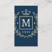 "Royal NMKY Emblem – Monogram M Crest Design" Visitenkarte (Vorderseite)