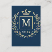 "Royal NMKY Emblem – Monogram M Crest Design" Visitenkarte (Vorderseite)