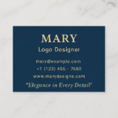 "Royal NMKY Emblem – Monogram M Crest Design" Visitenkarte (Rückseite)