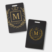 "Royal NMKY-Emblem – Monogramm-M-Wappen-Design" Ausweis (Vorder- & Rückseite)