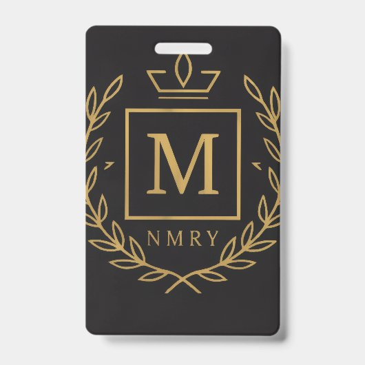 "Royal NMKY-Emblem – Monogramm-M-Wappen-Design" Ausweis (Vorderseite)