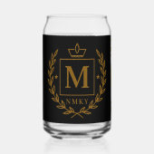 "Royal NMKY-Emblem – Monogramm-M-Wappen-Design" Dosenglas (Vorderseite)