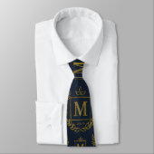 "Royal NMKY-Emblem – Monogramm-M-Wappen-Design" Krawatte (Gebunden)