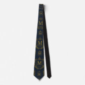 "Royal NMKY-Emblem – Monogramm-M-Wappen-Design" Krawatte (Vorderseite)
