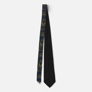 "Royal NMKY-Emblem – Monogramm-M-Wappen-Design" Krawatte