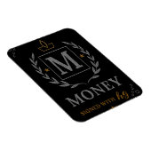 "Royal NMKY-Emblem – Monogramm-M-Wappen-Design" Magnet (Rechte Seite)