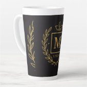 "Royal NMKY-Emblem – Monogramm-M-Wappen-Design" Milchtasse (Linke Ecke)