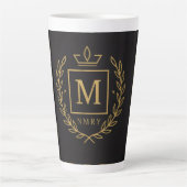 "Royal NMKY-Emblem – Monogramm-M-Wappen-Design" Milchtasse (Vorderseite)