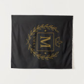 "Royal NMKY-Emblem – Monogramm-M-Wappen-Design" Wandteppich (Vorderseite (Horizontal))