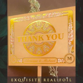 Royal Nouveau Real Foil Wedding Dankeschön Card Folie Einladungspostkarte