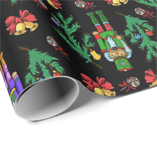 Royal Nutcracker and Wreath Pattern Geschenkpapier (Rolleneckpunkt)