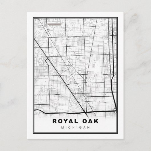 Royal Oak Map Postkarte (Vorderseite)