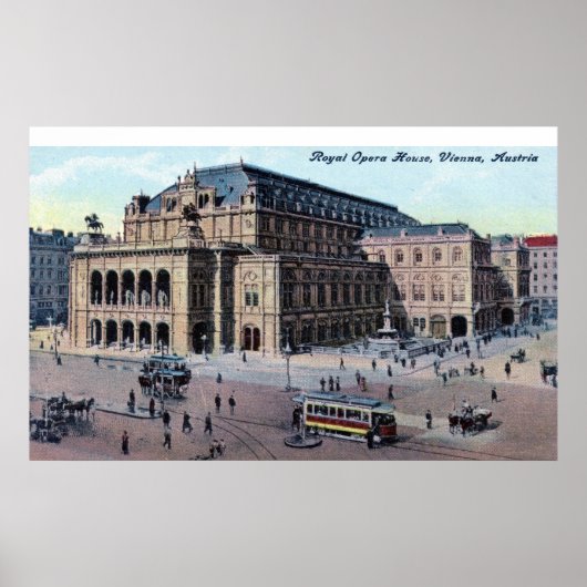 Royal Opera House, Vienna, Austria c1915 Vintage Poster (Vorne)