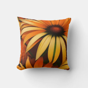 Royal Orange Coneflowers Kissen