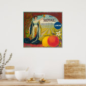 Royal Orange LabelCorona, CA Poster (Küche)