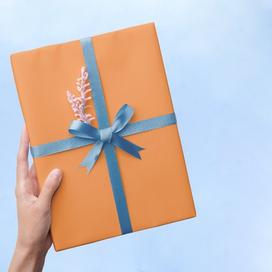 Royal Orange Solid Color Geschenkpapier