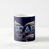 Royal Ornate Blue & Gold "READ" Masterpiece Kaffeetasse (Mittel)