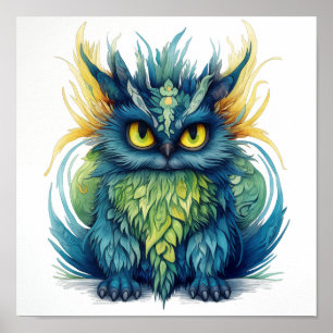 Royal Owl Fantasy Creative Poster