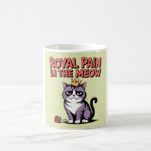 Royal Pain in the Meow - Grumpy Cat King Comic Art Kaffeetasse