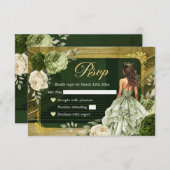 Royal Palace Ivory Sage Green MiS Quince UAWG RSVP Karte (Vorne/Hinten)