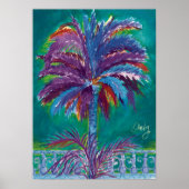 Royal Palm, aquamarin-Poster Poster (Vorne)