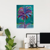 Royal Palm, aquamarin-Poster Poster (Heimbüro)