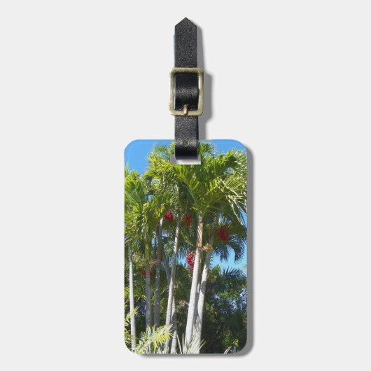 Royal Palm Tropical Luggage Tag Gepäckanhänger (Vorderseite vertikal)