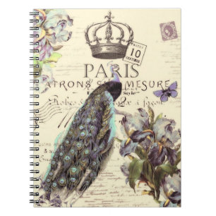 Royal Paris Pfauen Notizbuch Notizblock