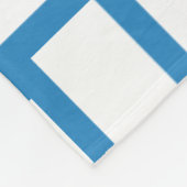 Royal Pastel Blue & White Weave Design Fleecedecke (Ecke)