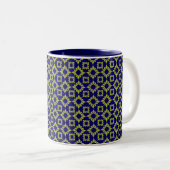 Royal Pattern Blau/Gold Zweifarbige Tasse (VorderseiteRechts)