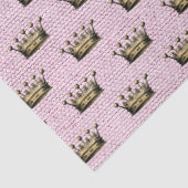 Royal Pattern Gold Kronen Pink Linen Princess Chic Seidenpapier (Detail)